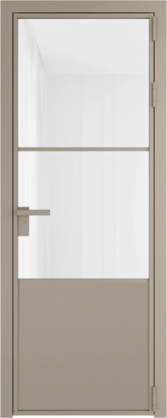 Алюминиевая дверь Profil Doors 20 AG Никель матовый Белый триплекс