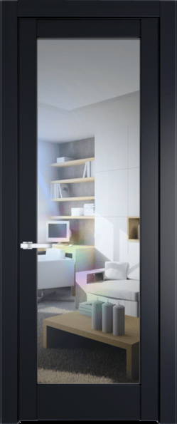 Межкомнатная дверь Profil Doors 4.1.2 PD Нэви Блу (RAL 7016) Прозрачное