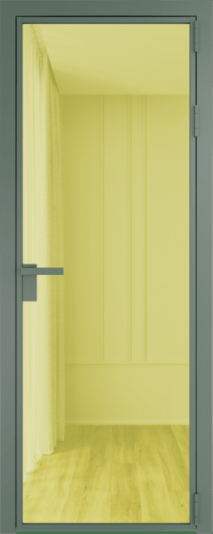 Алюминиевая дверь Profil Doors 1 AG Зеленый воск Золотое шпион