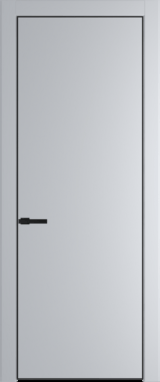 Межкомнатная дверь Profil Doors 1 PA Черный матовый RAL9005 Лайт Грей (RAL 870-01)