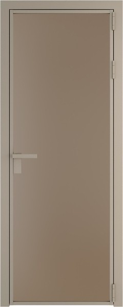 Алюминиевая дверь Profil Doors 1 AG Никель матовый Монохром капучино