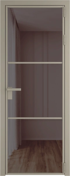 Алюминиевая дверь Profil Doors 13 AG Никель матовый Золотистая бронза