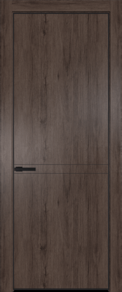 Межкомнатная дверь Profil Doors 11 NE Дуб Тобакко Черный матовый RAL9005