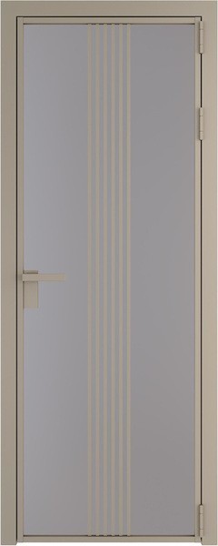 Алюминиевая дверь Profil Doors 18 AG Никель матовый Монохром серый