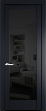 Межкомнатная дверь Profil Doors 4.1.2 PD Нэви Блу (RAL 7016) Черное тонированное