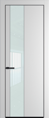 Межкомнатная дверь Profil Doors Orange 19 PE.O Белый лак Крем Вайт (RAL 120-02) Черный матовый RAL9005