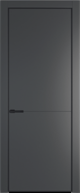 Межкомнатная дверь Profil Doors 16 PA Черный матовый Графит (Pantone 425С)