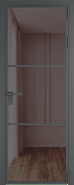 Алюминиевая дверь Profil Doors 13 AG Серая ночь Золотистая бронза