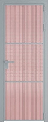 Алюминиевая дверь Profil Doors 13 AG Серебро Мору Розовое