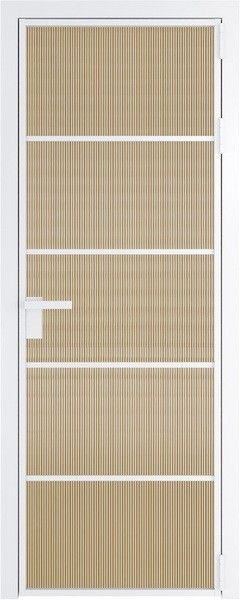 Алюминиевая дверь Profil Doors 14 AG Вайт Мору Золото
