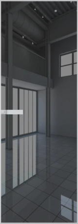 Алюминиевая дверь Profil Doors 1AGN Вайт Зеркало Grey
