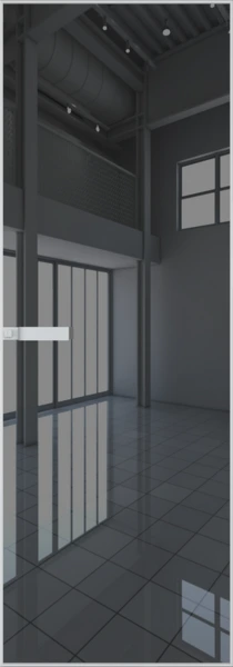 Алюминиевая дверь Profil Doors 1AGN Вайт Зеркало Grey