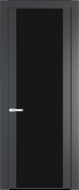 Межкомнатная дверь Profil Doors 1.7 P Монохром черный Графит (Pantone 425С)