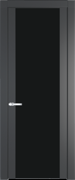 Межкомнатная дверь Profil Doors 1.7 P Монохром черный Графит (Pantone 425С)