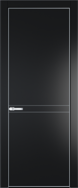 Межкомнатная дверь Profil Doors 11 PE Блэк Серебро