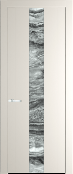 Межкомнатная дверь Profil Doors 1.9 P Атриум серебро Перламутр белый