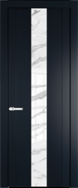 Межкомнатная дверь Profil Doors 1.9 P Нефи белый узор серебро Нэви Блу (RAL 7016)