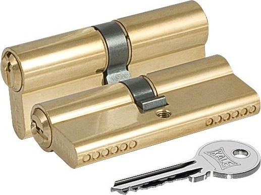 Цилиндровый механизм Kale kilit (Кале килит) 164 GN/74 (32+10+32) mm латунь 3 кл.