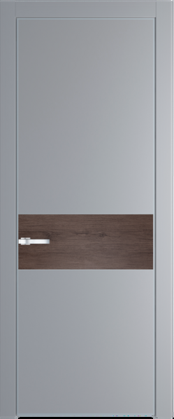 Межкомнатная дверь Profil Doors 17 PE Зеркало Bronza Смоки (RAL 870-02) Серебро Дуб Тобакко