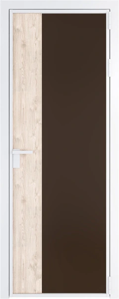Алюминиевая дверь Profil Doors 7 AG Вайт Монохром шоколад Каштан темный