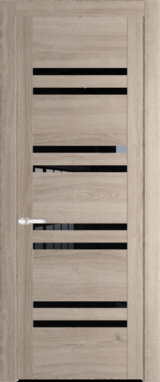 Межкомнатная дверь Profil Doors 1.6 N Черный триплекс Дуб Сонома