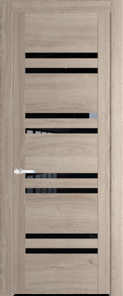 Межкомнатная дверь Profil Doors 1.6 N Черный триплекс Дуб Сонома
