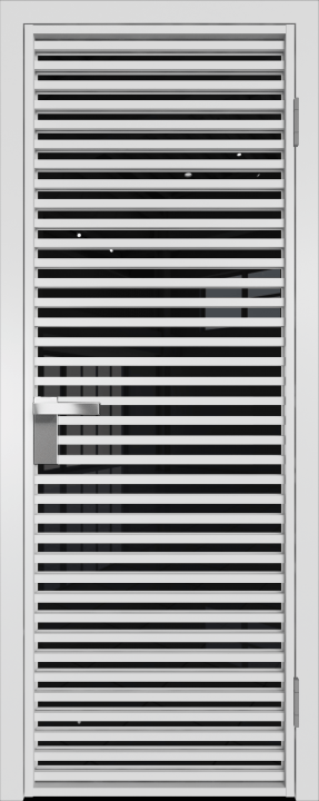 12AG Белый матовый RAL9003 стекло Черный триплекс