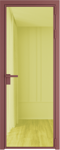 Алюминиевая дверь Profil Doors 1 AG Красный антрацит Золотое шпион
