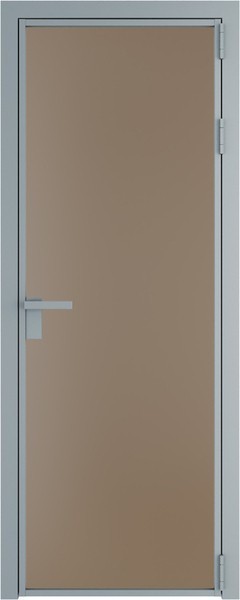 Алюминиевая дверь Profil Doors 1 AG Серебро Монохром капучино