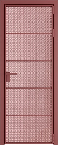 Алюминиевая дверь Profil Doors 14 AG Красный антрацит Кризет Розовый