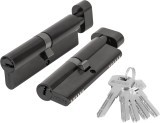 Цилиндровый Fuaro (Фуаро) механизм (200 ZM/110) 2000ZM Knob 110 (45+10+55) BL-24 черный 5Key с вертушкой