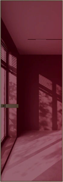 Алюминиевая дверь Profil Doors 1AGN ГЛЯНЕЦ Деорэ Бордовый лак