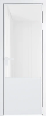 Алюминиевая дверь Profil Doors 19 AG Вайт Белый триплекс