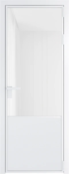 Алюминиевая дверь Profil Doors 19 AG Вайт Белый триплекс