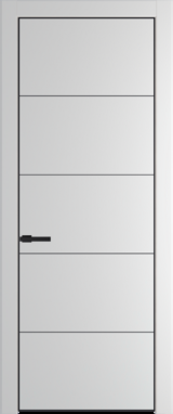 Межкомнатная дверь Profil Doors 15 PE Крем Вайт (RAL 120-02) Черный матовый RAL9005
