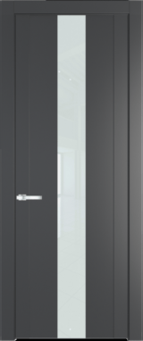 Межкомнатная дверь Profil Doors 1.9 P Lacobel Белый лак Графит (Pantone 425С)