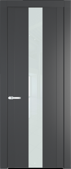 Межкомнатная дверь Profil Doors 1.9 P Lacobel Белый лак Графит (Pantone 425С)