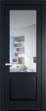 Межкомнатная дверь Profil Doors 4.2.2 PD Нэви Блу (RAL 7016) Прозрачное