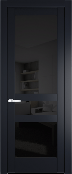 Межкомнатная дверь Profil Doors 4.5.2 PD Нэви Блу (RAL 7016) Черное тонированное