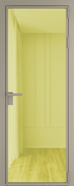 Алюминиевая дверь Profil Doors 1 AG Никель матовый Золотое шпион