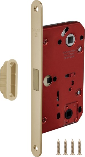 Защелка Fuaro (Фуаро) врезная магнитная MAGNM96WC-50/BL INOX SSG-39 сатин. золото (блистер)