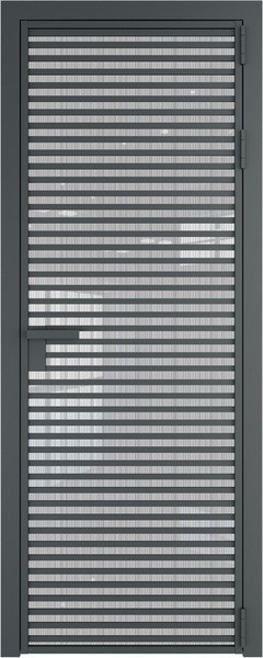 Алюминиевая дверь Profil Doors 12 AG Серая ночь Страйп