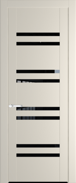 Межкомнатная дверь Profil Doors 1.6 P Черный триплекс Кремовая Магнолия (RAL 120-04)