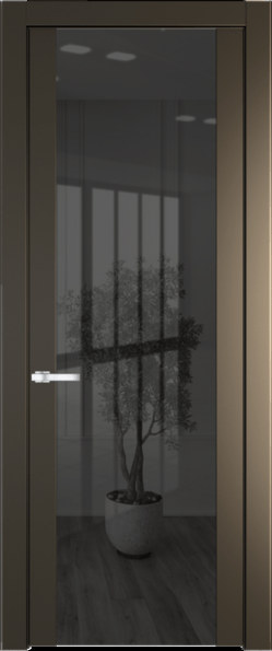Межкомнатная дверь Profil Doors 1.7 P Зеркало серое Перламутр бронза