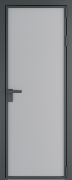 Алюминиевая дверь Profil Doors Orange 1 AP.O Лайт грей элегант Серая ночь