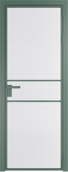 Алюминиевая дверь Profil Doors 2 AG Зеленый воск Мору белое