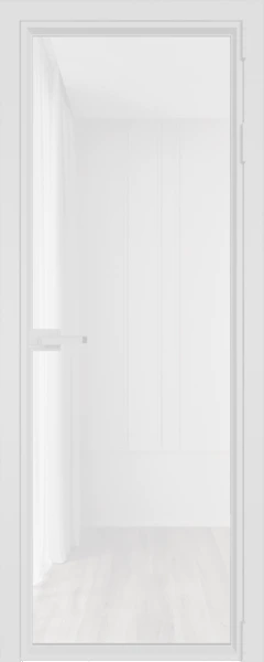 Алюминиевая дверь Profil Doors 1AV Вайт Белый триплекс