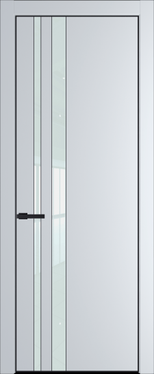 20PA Черный матовый RAL9005 стекло Lacobel Белый лак