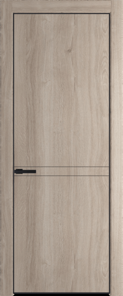 Межкомнатная дверь Profil Doors 11 NA Черный матовый RAL9005 Дуб Сонома