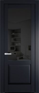 Межкомнатная дверь Profil Doors 4.2.2 PD Нэви Блу (RAL 7016) Черное тонированное